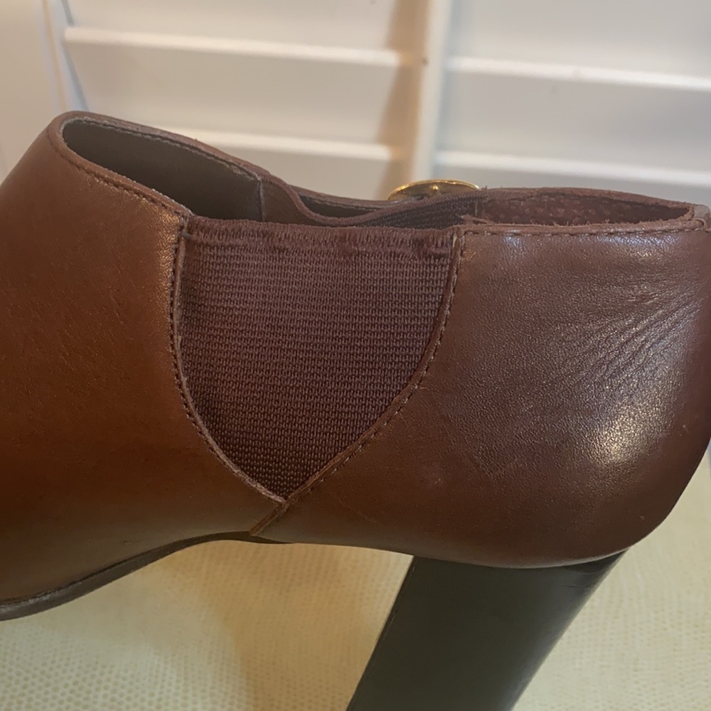 Bruno Valenti Brown Leather Booties - Picture 7 of 9